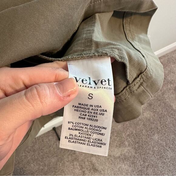 NWT Tuckernuck Velvet by Graham & Spencer Green Button Front Mini Dress Small - Picture 7 of 14